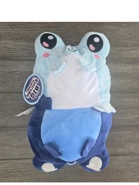 Tee Turtle TeeTurtle Big Reversible Plushies Blue Frog Happy Sad Face New NWT